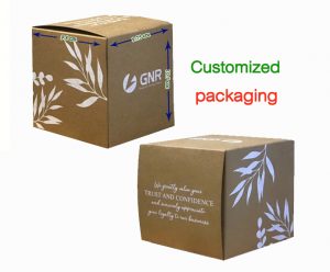kraft paper box and leaf design